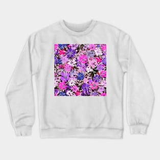 Purple Flowers Crewneck Sweatshirt